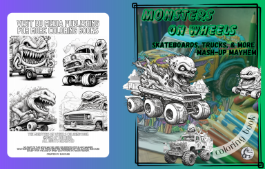 Monsters on Wheels Coloring book